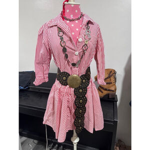 Women's Unbranded Red & White Striped Dress Size M